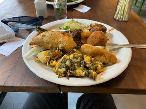 My plate at Kulturas in Florianopolis