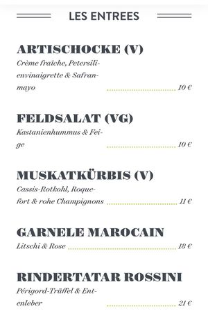 Karte   at Brasserie Colette in Konstanz