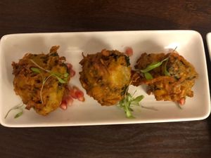 Onion bhaji  at Haveli in Newcastle Upon Tyne