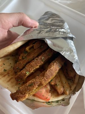 Falafel wrap  at Yamas Greek Eatery in Walla Walla