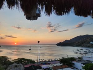 The view from the restaurant at Babaganoush in Santa Marta