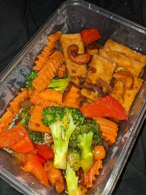 Veggie and cashew stir-fry. at Madame K's Vegetarian in Fitzroy