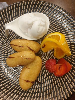 Wrapped banana $11.90 at Madame K's Vegetarian in Fitzroy