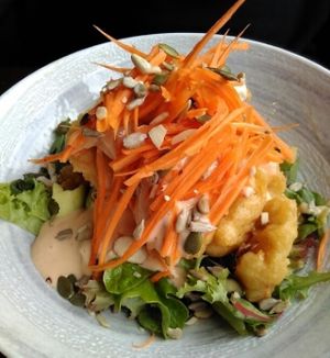 Prawn salad at Madame K's Vegetarian in Fitzroy