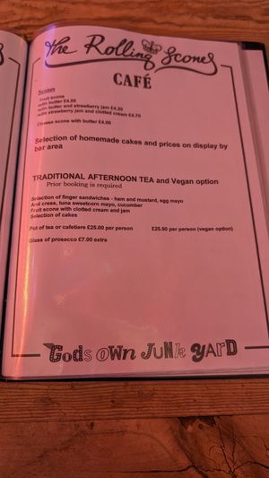 Vegan afternoon tea option at God's Own Junkyard in East London