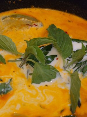 Red curry, Thai basil at Kem-Kon - Khon Kaen (เข้ม-ข้น ขอนแก่น) in Khon Kaen