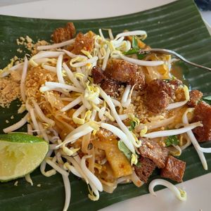 Pad thai (sorry, pic taken after I had started eating) at Kem-Kon - Khon Kaen (เข้ม-ข้น ขอนแก่น) in Khon Kaen