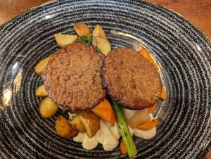 Rosso's veggie patties at Rosso in Rovaniemi