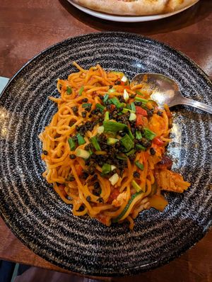 Vegetable pasta at Rosso in Rovaniemi