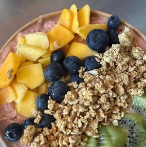 All smoothie bowls can be made vegan with no frozen yogurt or granola  at Sip Stirs in Pembroke