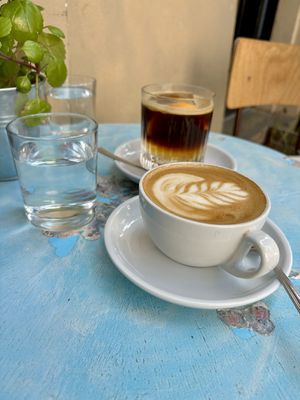 Flat White & Espresso Tonic  at Café Kollwitz  in Leipzig