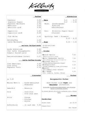 Menü Januar 2025  at Café Kollwitz  in Leipzig