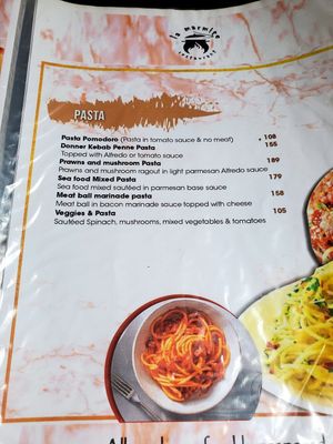 Menu at Café Zoo - La Marmite Royale in Windhoek