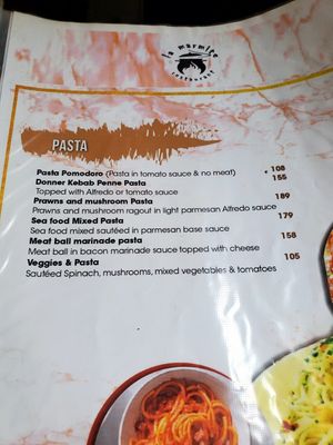 Menu at Café Zoo - La Marmite Royale in Windhoek