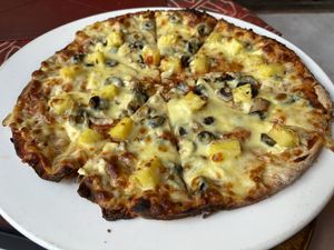 Vegetarian pizzaa  at Café Zoo - La Marmite Royale in Windhoek