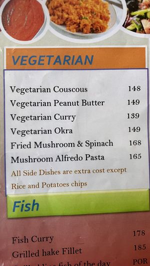 Menu (Oct 2025)  at Café Zoo - La Marmite Royale in Windhoek