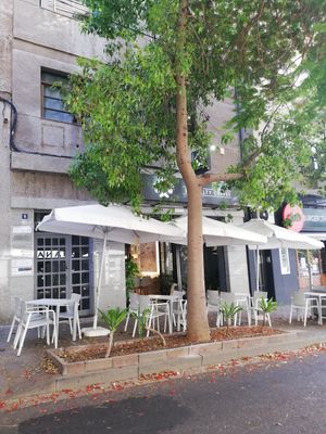 The terrace at We The North Specialty Coffee in Tenerife