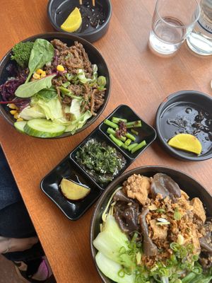 braised vegan meat and braised vegan tofu noodles   at MIBAP in Berlin