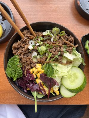 vegan beef bento box  at MIBAP in Berlin