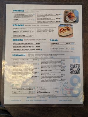 menu at Snapdragon Tea in Albuquerque
