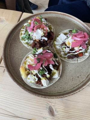 Tacos ‘beef'  at Offbeet - Southsea in Southsea