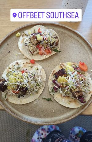 Jerk tacos at Offbeet - Southsea in Southsea