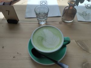 Matcha latte at Offbeet - Southsea in Southsea