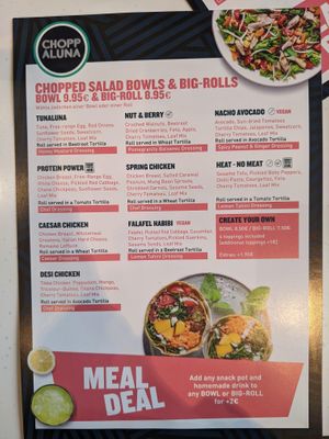 Menu of Choppaluna. at Choppaluna in Berlin