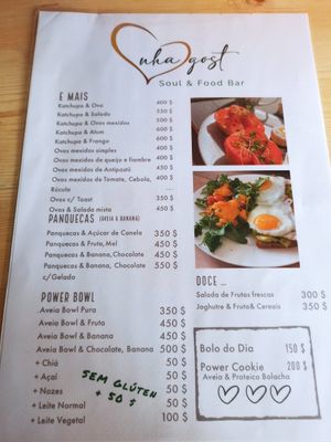 Menu at Nha Gost in Santa Maria