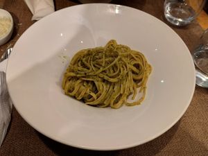 Pesto pasta at Nha Gost in Santa Maria