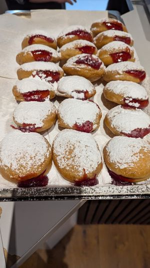 Jam donuts at Krishna Food in Christchurch