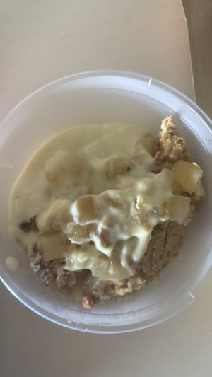 Apple crumble   at Krishna Food in Christchurch