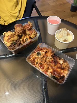 Large combo and lasagnea  at Krishna Food in Christchurch