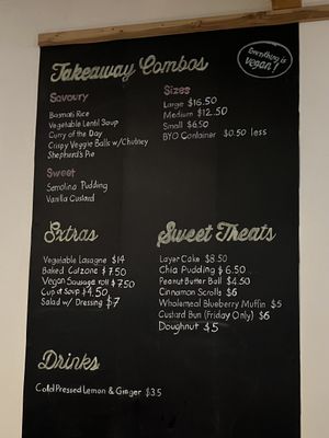 May 2026 menu/pricing  at Krishna Food in Christchurch