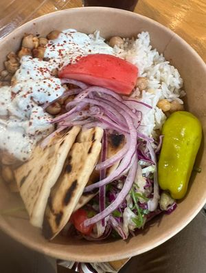 Chickpea bowl (so fresh)  at Jayna Gyro in Emeryville