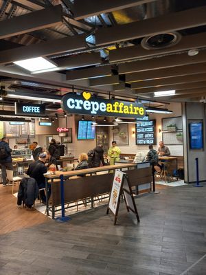 Located nearby after security check in the departure terminal at LTN - Crepe Affaire - NT in Luton