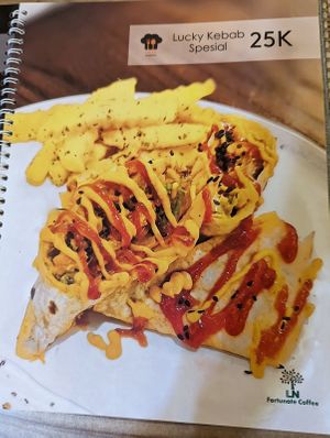 Kebob at Fortunate Coffee in Negara