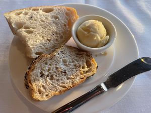 Bread with vegan butter  at Ama Ama Restaurant in Kapolei