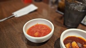 Chopped tomatoes at Coco Ichibanya in Hokkaido