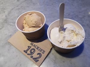 Vegan caramel and vanilla at Mackie's 19.2 in Aberdeen