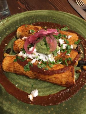 Vegan enchilladas  at La cantina del DONKI in Ghent