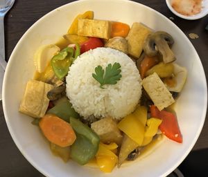 Mango Chilli Tofu  at Mama Geny's in Hastings