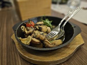 Mushrooms "a bolhão pato". at Restaurante Lago in Santa Maria Da Feira