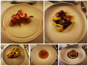 A vegan variety of cold, soup, hot, and desert dishes at Ertlio Namas in Vilnius