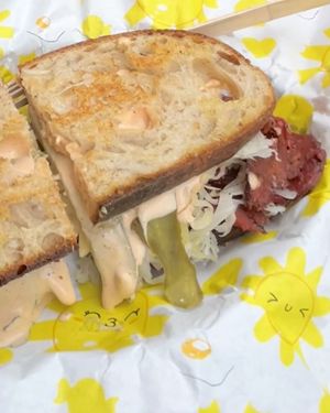 The Rubini - delicious small version of The Reuben sandwich   at THE COVEN of WICHES in East London