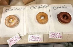 OG glaze, cinnamon, chocolate at Whack Donuts in San Francisco