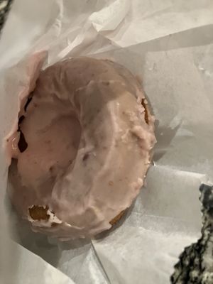 Strawberry cream (January 2024 flavor of the month)  at Whack Donuts in San Francisco