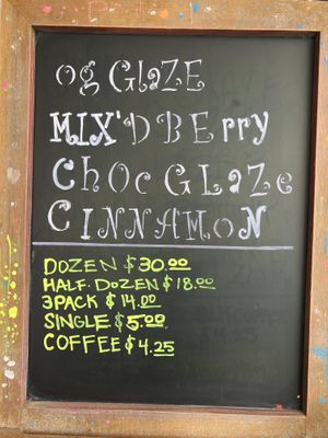 Pricing  at Whack Donuts in San Francisco