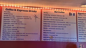 Menu 1  at Nomad Cafe in Kanab