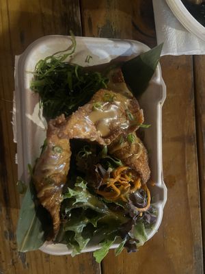 Veggie dumplings  at Roll it Up in Kihei